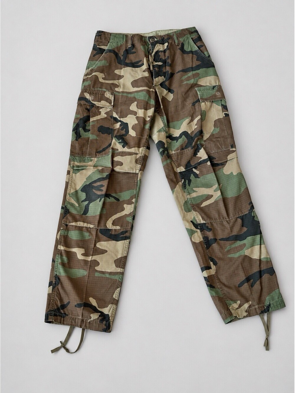 Vintage 1986 USGI M81 Woodland Camo BDU Cargo Pants Small Regular Ripstop Army
